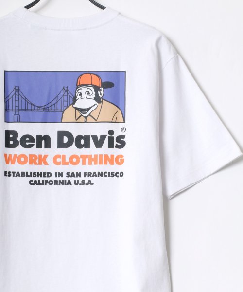 セール Lazar Ben Davis ベンデイビス バックプリント イラスト ブリッジゴリラ Tシャツ ラザル Lazar D Fashion