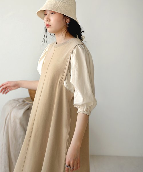 セール10 Off 袖異素材スウェットワンピース バブ Bab D Fashion