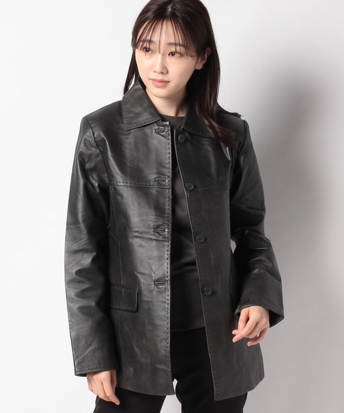 セール 83%OFF】【LILA】『訳あり』ピッグレザー ジャケット セール 83%OFF】【LILA】『訳あり』ピッグレザー ジャケット