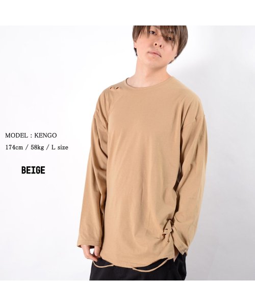 セール ダメージ ロング丈 長袖tシャツ ロンt メンズ 長袖tシャツ 長袖 Tシャツ 重ね着 インナー レイヤード Tシャツ 長袖 ダメージ加工 丈長 Tシャツ ワンフォークロージング 1111clothing D Fashion