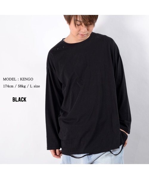 セール31 Off ダメージ ロング丈 長袖tシャツ ロンt メンズ 長袖tシャツ 長袖 Tシャツ 重ね着 インナー レイヤード Tシャツ 長袖 ダメージ加工 丈長 Tシャツ ワンフォークロージング 1111clothing D Fashion