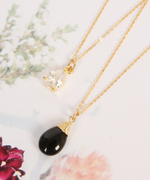クーポン セール30 Off 特別な12誕生石 8月誕生石オニキス2連ネックレス ワイスチャーム Wythecharm D Fashion