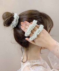 shoppinggo/ヘアゴム パール バブル シンプ ブレスレット ビーズ ヘア留め ヘアアクセサリー 髪飾り 上品 パーティー飾り/504009666