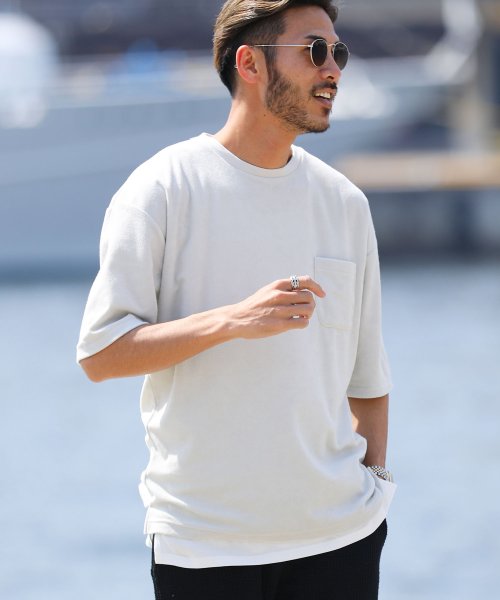 マイクロパイルbigタンクトップアンサンブル アンサンブル Tシャツ メンズ ティーシャツ 半袖 カットソー タンクトップ タンク レイヤード 重ね着 トッ ジギーズショップ Jiggys Shop D Fashion