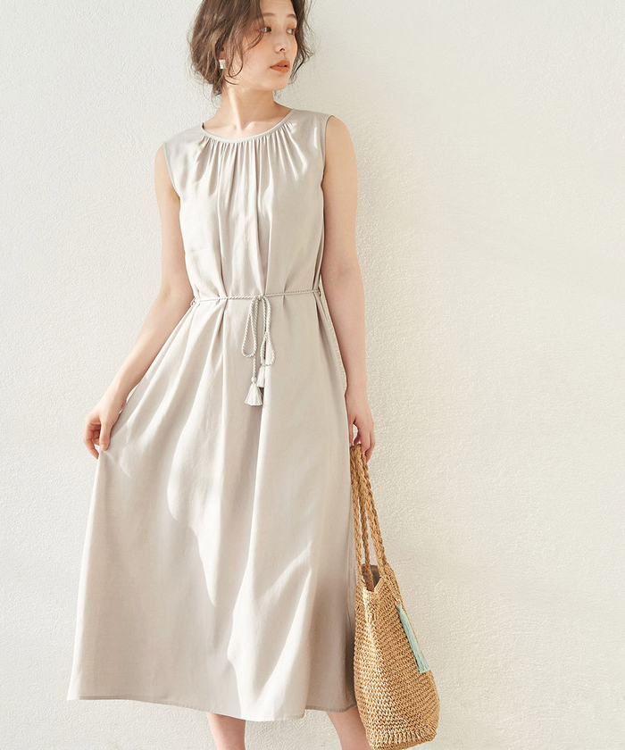 セットアップ対応 ガーゼ調ワンピース Rope Picnic ロペピクニック ワンピース