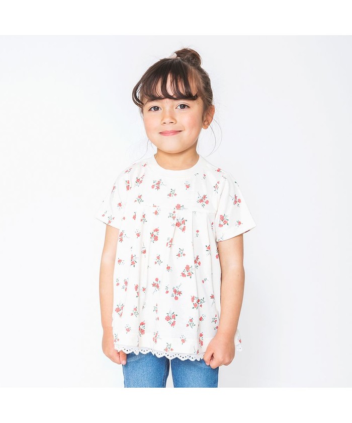 パラスパレス花柄プリント 半袖Tシャツ パラスパレス Tシャツ カットソー 花柄 プリント 半袖 0 XS 白