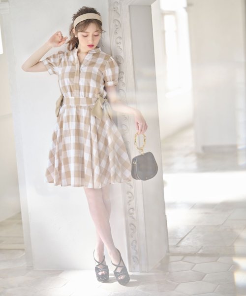 クーポン Mii Pon さんコラボ スキッパーギンガムチェックワンピース トッコクローゼット Tocco Closet D Fashion クーポン Mii Pon さんコラボ スキッパーギンガムチェックワンピース トッコクローゼット Tocco Closet D Fashion