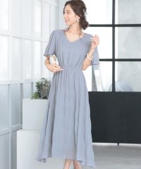 PourVous/プールヴー PourVousワンピースドレスシフォン袖あり&ミモレ丈フォーマル結婚式 ワンピース パーティードレス 20代 30代 40代/504008124
