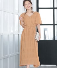 PourVous/プールヴー PourVousワンピースドレスシフォン袖あり&ミモレ丈フォーマル結婚式 ワンピース パーティードレス 20代 30代 40代/504008124