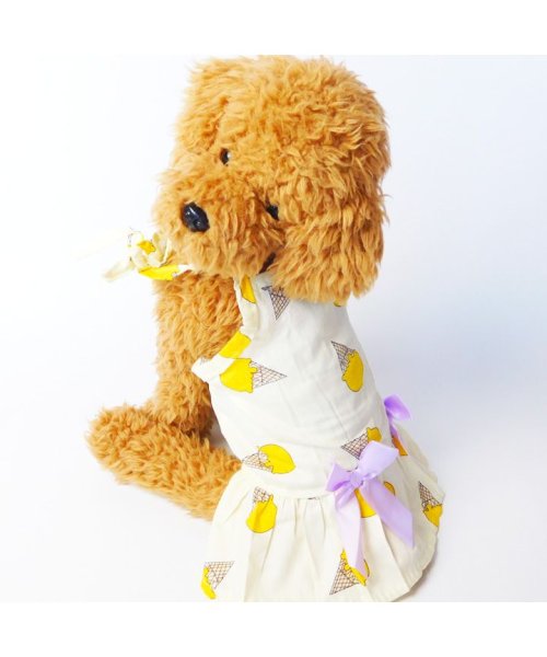 犬 服 犬服 ドッグウェア アイス柄 キャミソール ワンピース アロハ 女の子 リボン 犬服冬 防寒 暖かい 秋冬 冬服 冬 おしゃれ 可愛い トイプードル はっぴーdog Happy Dog D Fashion