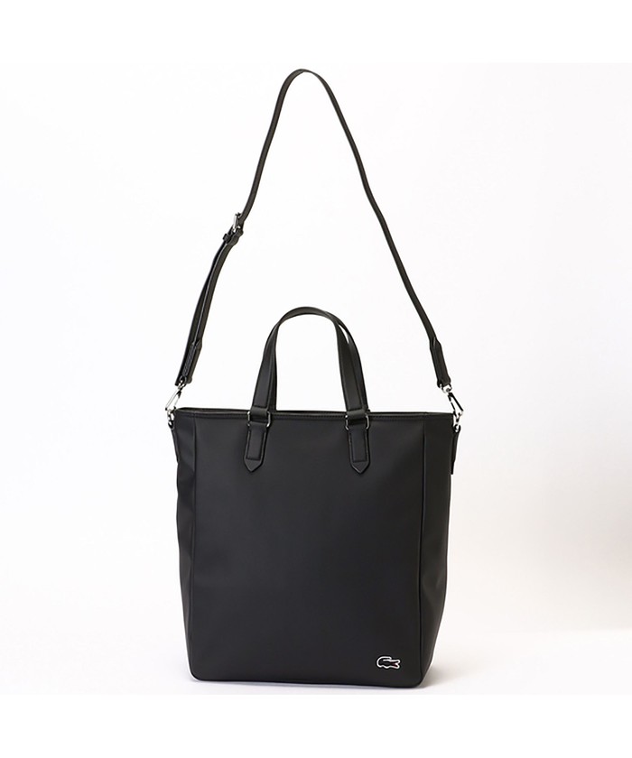 Lacoste black tote online bag