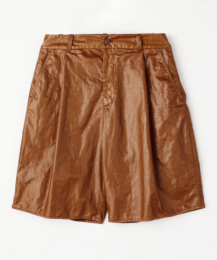 セール 50%OFF】リネンキャンバスコーティング 1プリーツ