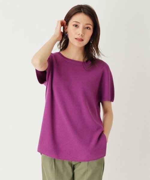 セール 毛玉防止 洗濯機ok 麻タッチニット ハッシュアッシュ Hushush D Fashion