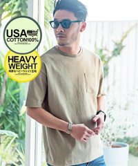 CavariA/キャバリア CavariA CavariA USAビッグシルエットクルーネック半袖無地Tシャツ メンズ 半袖 大きいサイズ 無地 USAコットン トップス カッ/500881296