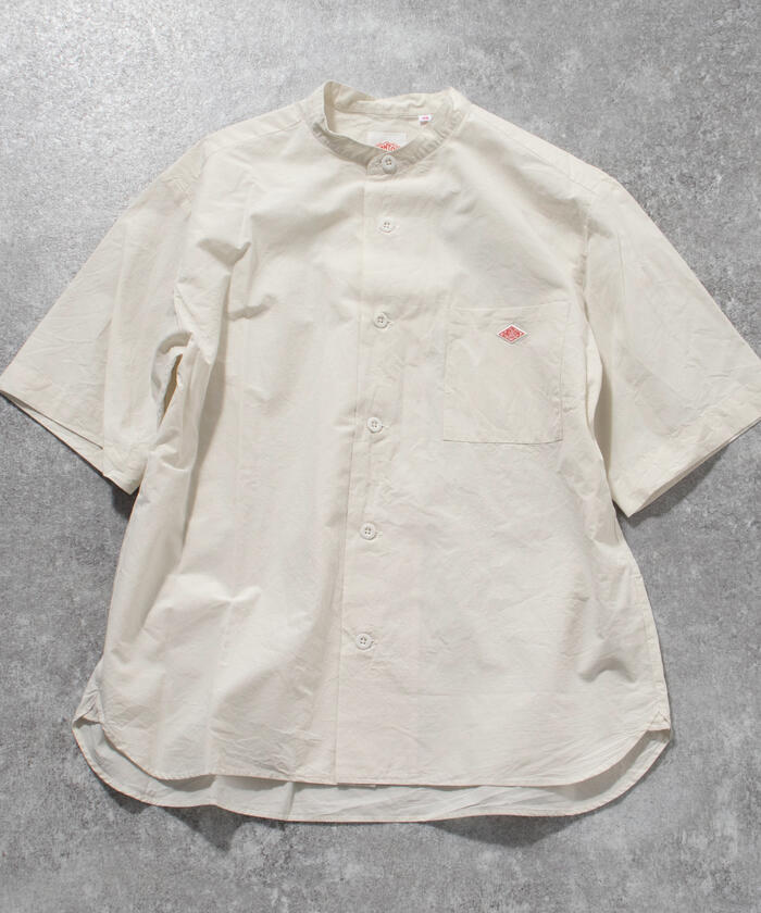 DANTON/ダントン】ビッグシルエット バンドカラーシャツ #JD