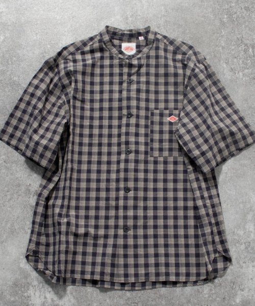 Danton ダントン ビッグシルエット バンドカラー チェック シャツ Jd 37 Plaid ノーリーズグッドマン Nolley S Goodman D Fashion