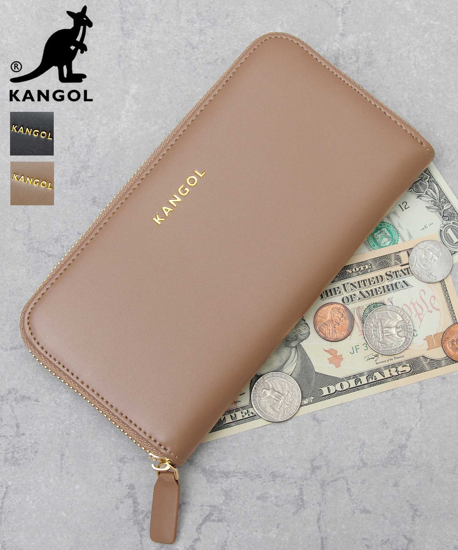 カンゴール KANGOL ラウンドジップ ロングウォレット 長財布 カンゴール KANGOL ラウンドジップ ロングウォレット 長財布