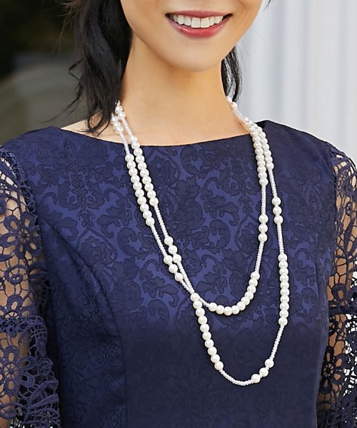 セール ビーズミックスロングフェイクパールネックレス 結婚式 セレモニー パーティー ドレス プラス Dress D Fashion セール ビーズミックスロングフェイクパールネックレス 結婚式 セレモニー パーティー ドレス プラス Dress D Fashion