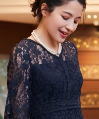 DRESS+/ドレスプラス DRESS+ リボンビジュー付き2連フェイクパールネックレス【結婚式】【セレモニー】【パーティー】/504025656