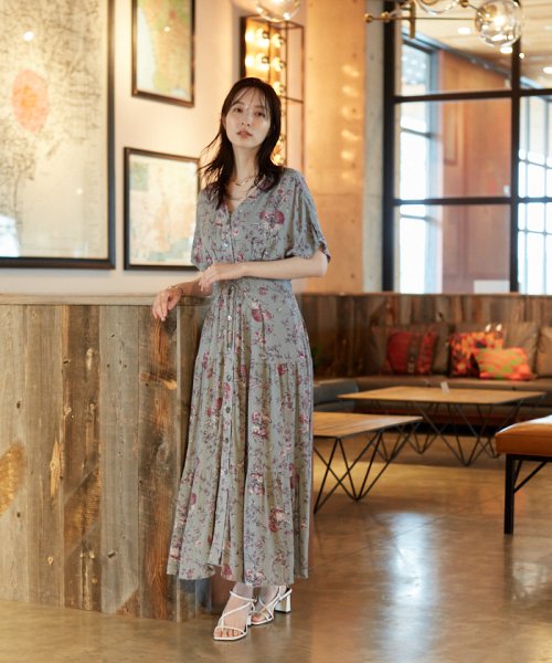 セール 30 Off プリントフロントボタンワンピース スナイデル Snidel D Fashion セール 30 Off プリントフロントボタンワンピース スナイデル Snidel D Fashion
