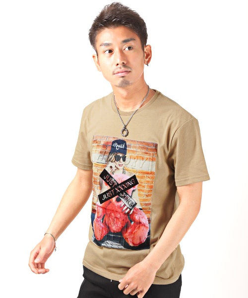 セール15%OFF】転写ベアー&ガールズフォトプリントエンボス半袖T