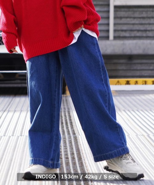 セール ワイドパンツ デニム パンツ メンズ レディース ワイドパンツ メンズ レディース バルーンパンツ ワイドデニムパンツ おしゃれ デニム ワイドパンツ 太め ワンフォークロージング 1111clothing D Fashion