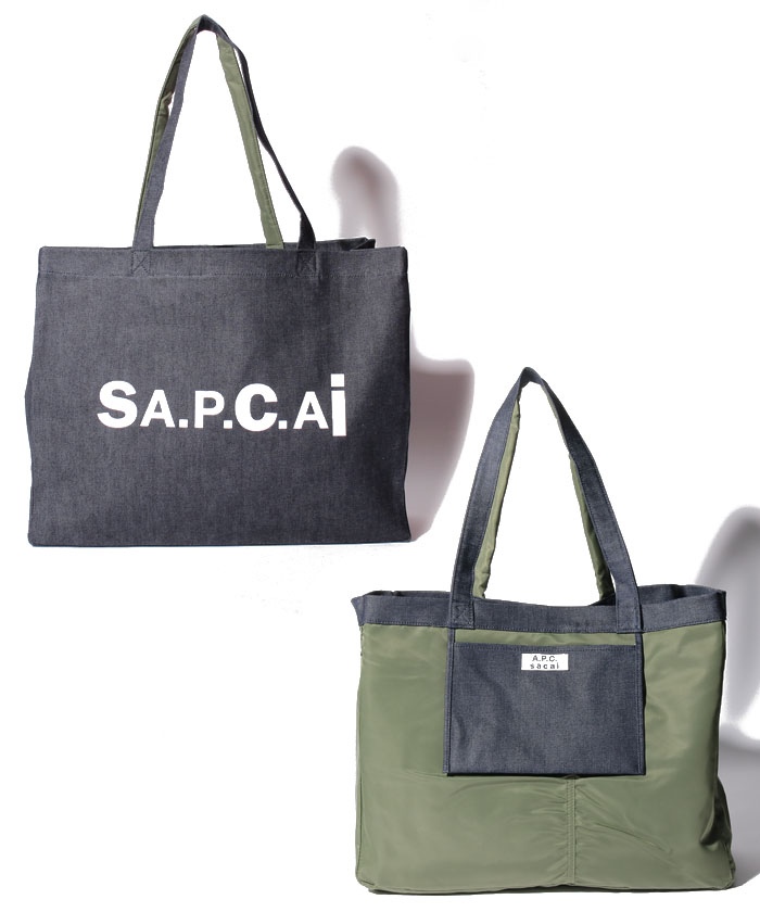 sacai サカイ APC アーペーセー A.P.Cコラボ トートバッグ カーキ ...