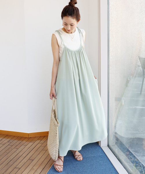 クーポン セール10 Off とろみジョーゼット肩リボンフレアキャミワンピース アンドミー And Me D Fashion クーポン セール10 Off とろみジョーゼット肩リボンフレアキャミワンピース アンドミー And Me D Fashion