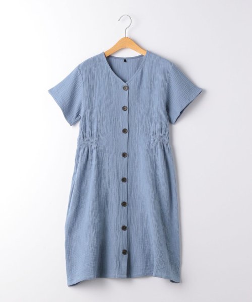 セール ジュニア Wガーゼフロントボタンワンピース グリーンレーベルリラクシング キッズ Green Label Relaxing Kids D Fashion セール ジュニア Wガーゼフロントボタンワンピース グリーンレーベルリラクシング キッズ Green Label Relaxing Kids D Fashion