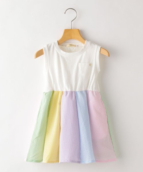 Ships Kids パネル ストライプ ノースリーブ ワンピース 80 90cm シップスキッズ Ships Kids D Fashion Ships Kids パネル ストライプ ノースリーブ ワンピース 80 90cm シップスキッズ Ships Kids D Fashion