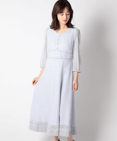 胸下切り替えレースワンピース ミッシュマッシュ Misch Masch D Fashion 胸下切り替えレースワンピース ミッシュマッシュ Misch Masch D Fashion