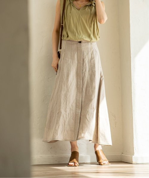 セール 50 Off リネンステッチワークハイウエストスカート スピック スパン ノーブル Noble D Fashion セール 50 Off リネンステッチワークハイウエストスカート スピック スパン ノーブル Noble D Fashion