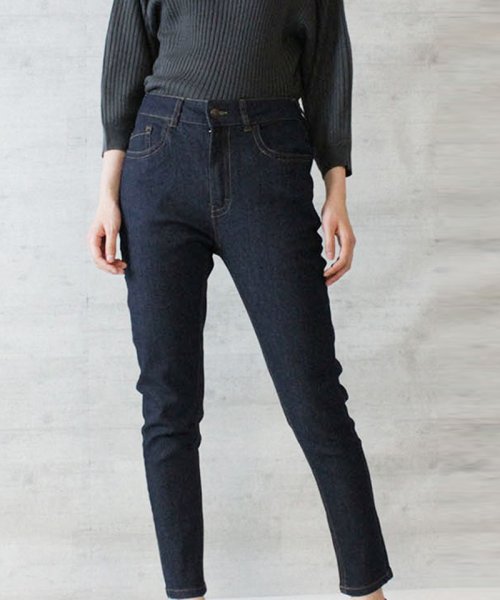 セール アンクル丈スキニーパンツ アンクル丈 スキニー デニムパンツ 韓国 ハイウエスト ジーンズ スキニーデニムスキニーパンツスキニージーンズ スキニー ストレッチア アットワン Atone D Fashion