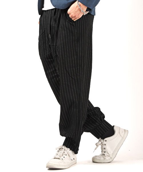 セール 裾カフスイージーサルエルパンツ サルエルパンツ メンズ アンクル イージー ラグスタイル Luxstyle D Fashion