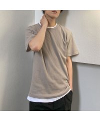 MAC HOUSE(men)/NAVY ネイビー 倍速 ワッフル半袖Tシャツ MH/03756SS/504042773