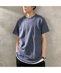 MAC HOUSE(men)/NAVY ネイビー 倍速 ワッフル半袖Tシャツ MH/03756SS/504042773