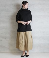 atONE/裏毛ボトルネックカットソー トレーナー ロングスリーブ 長袖 スウェット ジャージ クルーネック 丸首 春コーデ レディース カジュアル ビッグサイズ 体型カバ/504013147