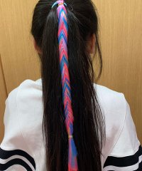 shoppinggo/ショッピングゴー shoppinggo ヘアアクセサリー エクステ ロング編み込みウィッグ 子供 キッズ ジュニア ダンス ウィッグ つけ毛 カラフル 毛束 ダ/504044863