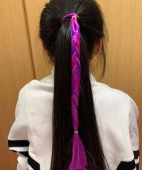 shoppinggo/ショッピングゴー shoppinggo ヘアアクセサリー エクステ ロング編み込みウィッグ 子供 キッズ ジュニア ダンス ウィッグ つけ毛 カラフル 毛束 ダ/504044863