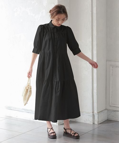 セール ティアードシャツワンピース ロング E2742 神戸レタス Kobe Lettuce D Fashion セール ティアードシャツワンピース ロング E2742 神戸レタス Kobe Lettuce D Fashion