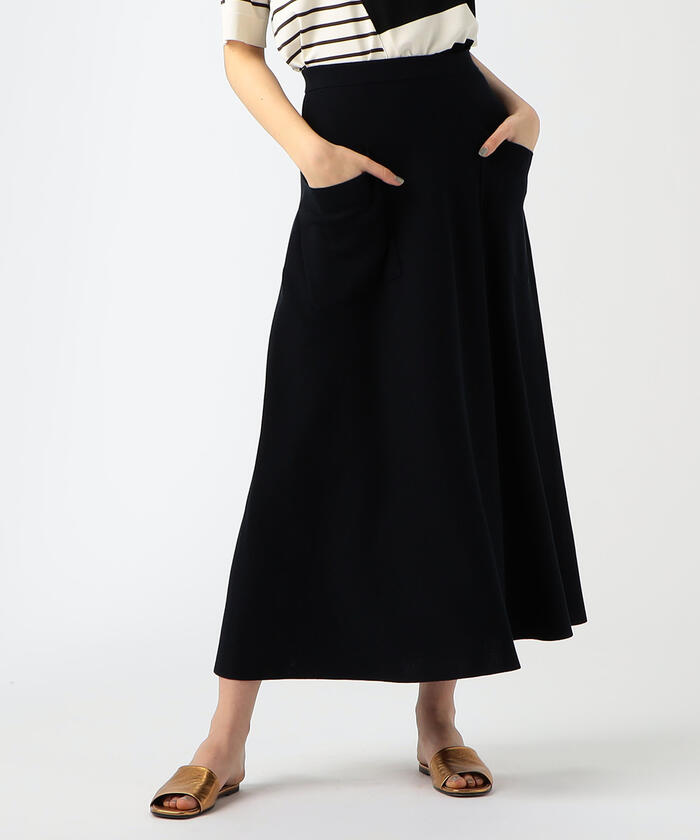 セール 35%OFF】ハイツイストコットンミラノリブ フレアロング
