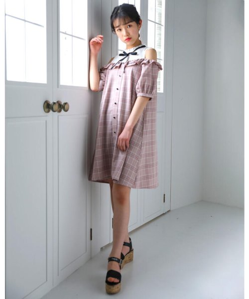 クーポン セール 53 Off チェック柄 リボン オープンショルダー ワンピース 130 160cm ジディー Ziddy D Fashion クーポン セール 53 Off チェック柄 リボン オープンショルダー ワンピース 130 160cm ジディー Ziddy D Fashion