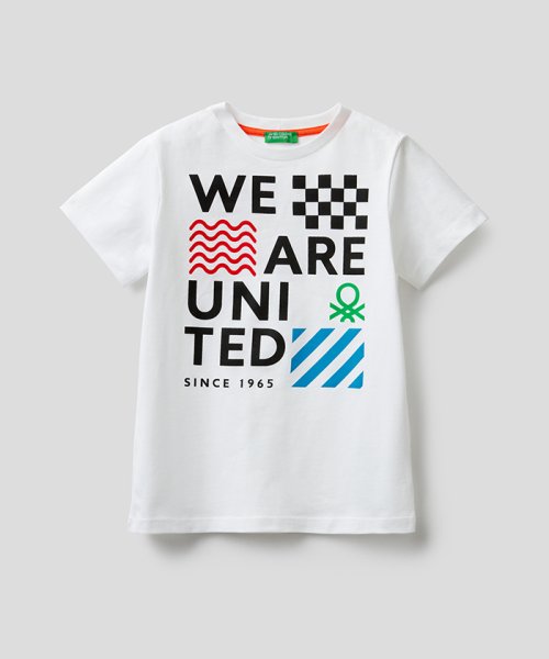 見事な創造力 Benetton Print T-shirt - white 子供 キッズ シャツ トップス montemar.com.mx