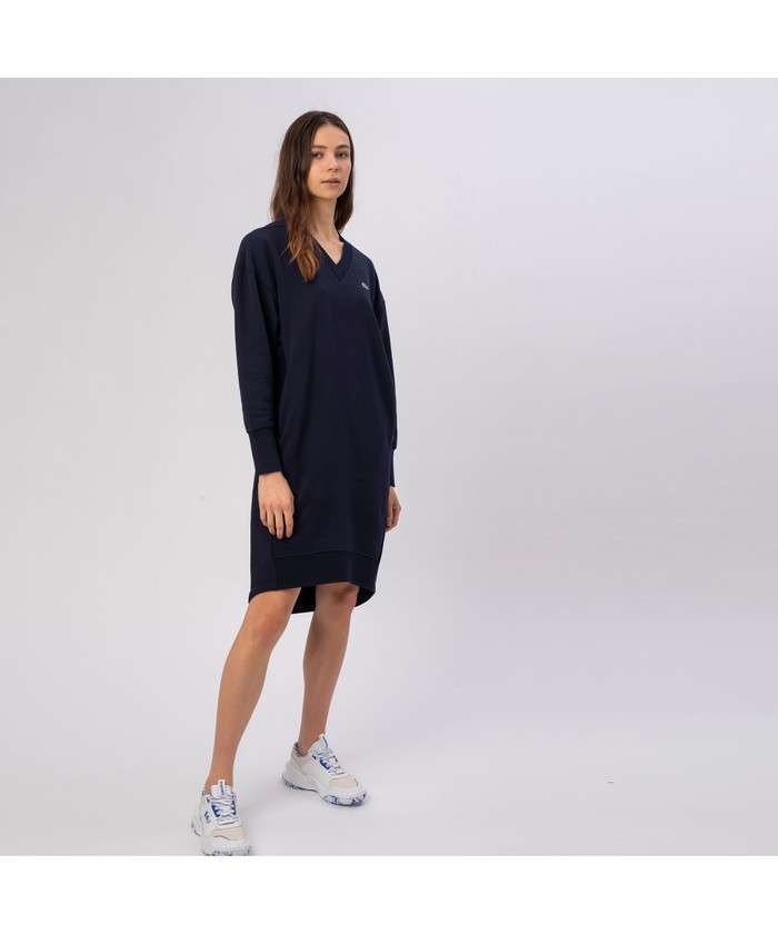 ラコステ LACOSTE Vネックスウェットワンピース(504048271