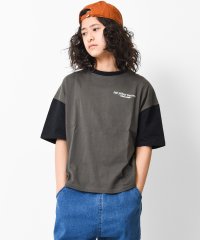 RAT EFFECT/配色裾スリットビッグTシャツ/504049316