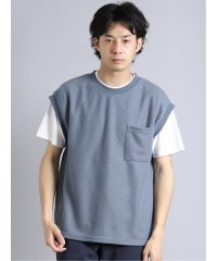 m.f.editorial/鹿の子ニットソーベスト＆半袖Tシャツ アンサンブル/504050784