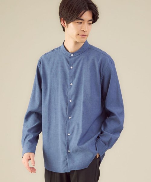 セール60 Off 機能 洗濯機洗い可 コットン 麻 バンドカラー シャツ グリーンレーベルリラクシング Green Label Relaxing D Fashion セール60 Off 機能 洗濯機洗い可 コットン 麻 バンドカラー シャツ グリーンレーベルリラクシング Green Label Relaxing D Fashion