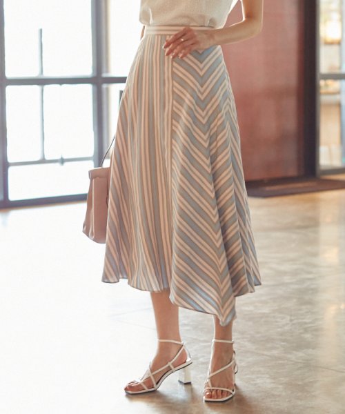 セール ドビーストライプスカート アナイ Anayi D Fashion