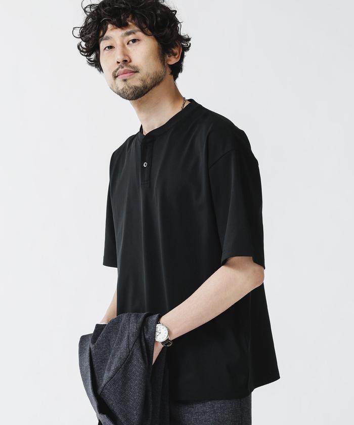 セール】Primeflex鹿の子ヘンリーネックTシャツ(503804994