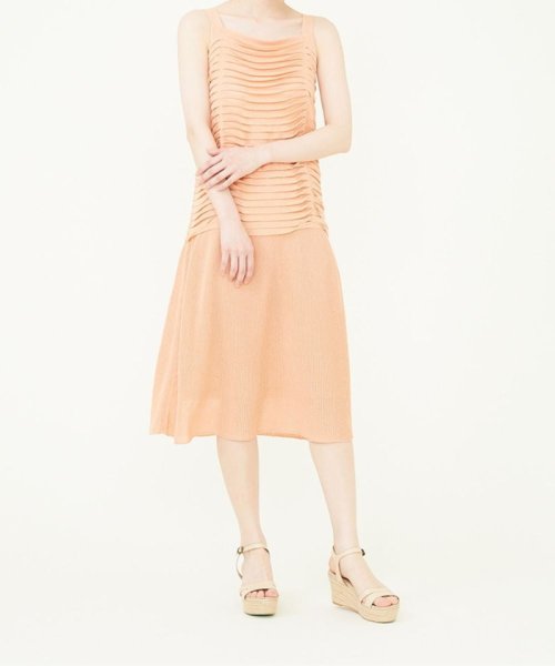 ノースリーブティアードデザインニットワンピース シビラ Sybilla D Fashion